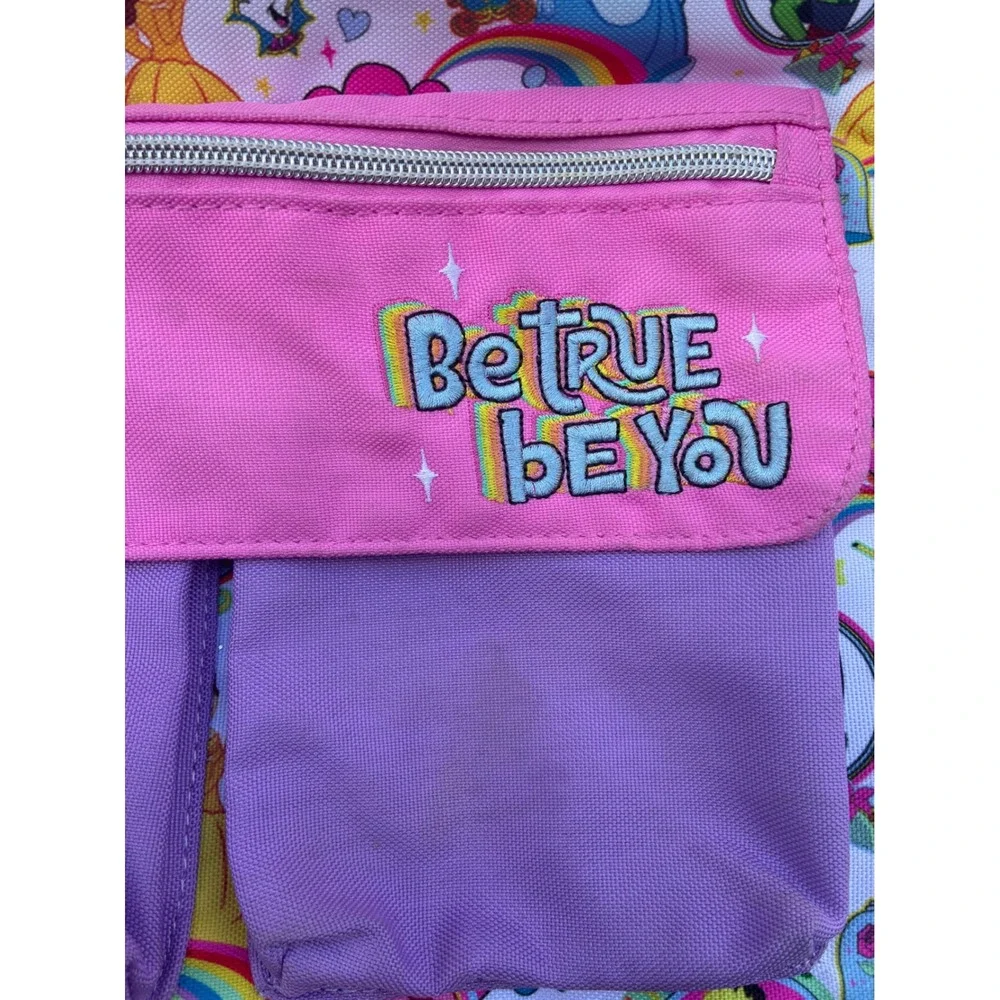Disney Princess Be True Be You Backpack Pink Purple Ariel Belle Tiana School Bag